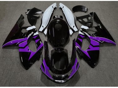 98-07 Negro Brillante Morado & Blanco YZF600 Carenado