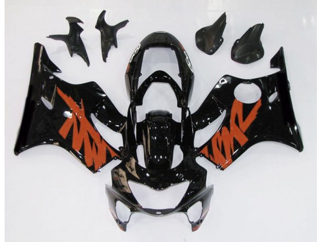 99-00 Negro Brillante & Naranja CBR600 F4 Carenado