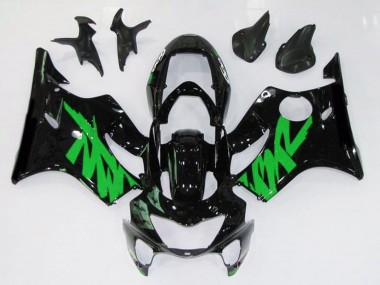 99-00 Negro Brillante & Verde CBR600 F4 Carenado