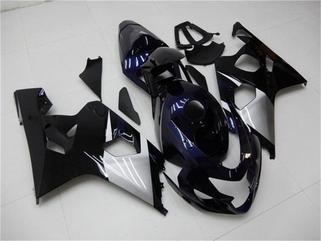 Carenados Moto Suzuki GSXR 600/750 2004-2005 - Negro Brillante Plata Azul