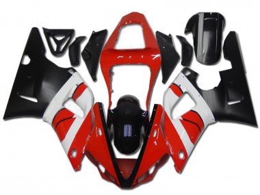Carenado Moto Yamaha YZF R1 2000-2001 - Rojo Blanco Negro Brillante