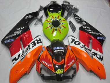Carenados Moto Honda CBR1000RR 2004-2005 - Verde Lima Naranja Blanco Rojo Negro Brillante Rossi Repsol