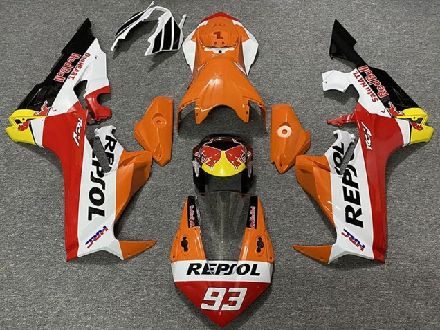 Carenados Moto Honda CBR1000RR 2017-2023 - Naranja Blanco Amarillo Rojo Negro Brillante Rojo Bull Repsol 93