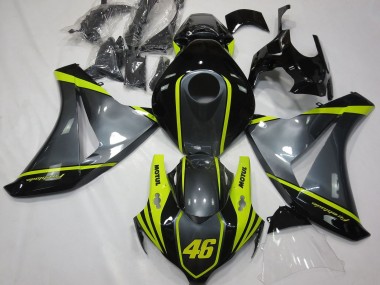 Carenados Moto Honda CBR1000RR 2008-2011 - Gris Amarillo Negro Brillante 46