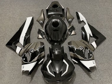 Carenados Moto Honda CBR600RR 2013-2023 - Negro FibraCarbono Blanco Toro