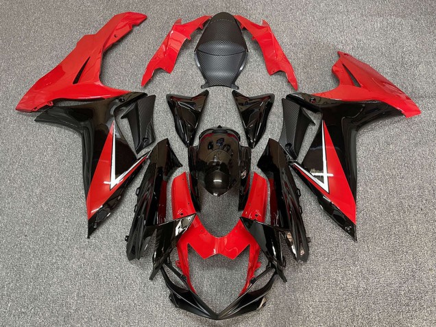 Carenado Moto ABS Suzuki GSXR 600 / GSXR 750 2011-2024 - Rojo Negro Brillante
