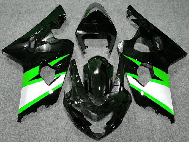 Carenados Moto Suzuki GSXR 600 / GSXR 750 2004-2005 - Negro Brillante Verde Blanco