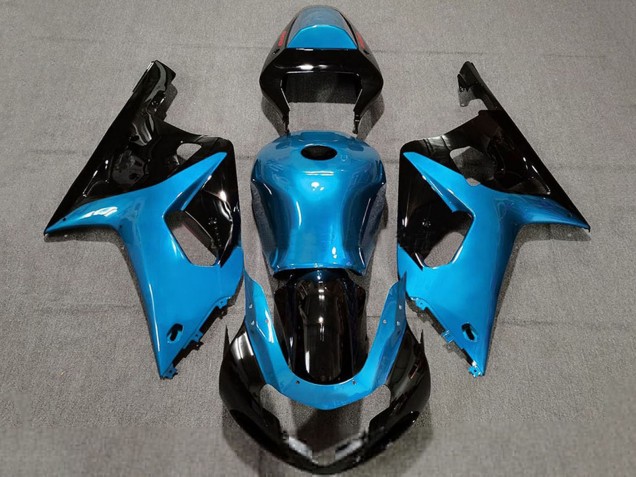 Carenados Moto Suzuki GSXR 600 / GSXR 750 2001-2003 - Azul Claro Negro Brillante