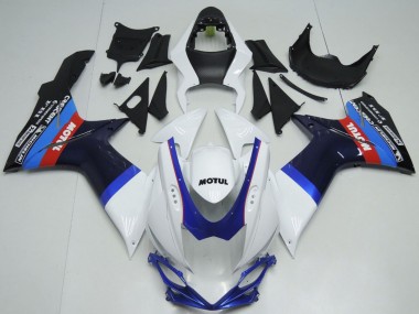 Carenados Moto Suzuki GSXR 600 / GSXR 750 2011-2024 - Blanco Azul Negro Rojo Motul