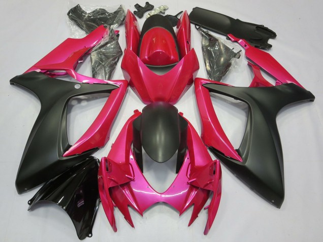 Carenados Moto Suzuki GSXR 600 / GSXR 750 2006-2007 - Rosa Negro Mate