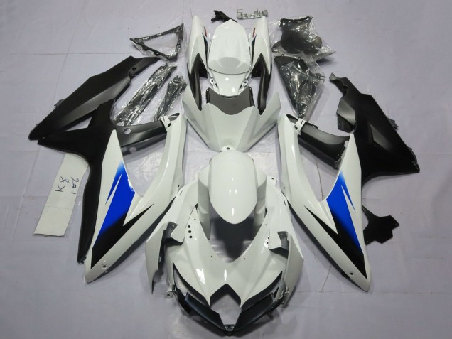 Carenados Moto Suzuki GSXR 600 / GSXR 750 2008-2010 - Blanco Azul Negro Mate