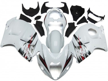 Carenados Moto Suzuki GSXR 1300 1996-2007 - Blanco Brillante Plata Estilo