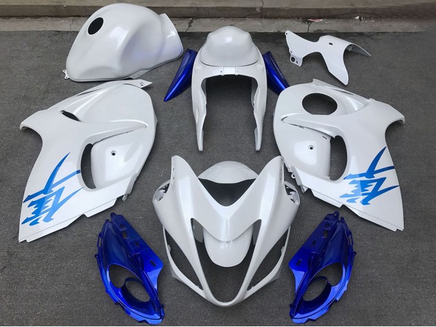 Carenados Moto Suzuki GSXR 1300 2008-2020 - Blanco Brillante Azul