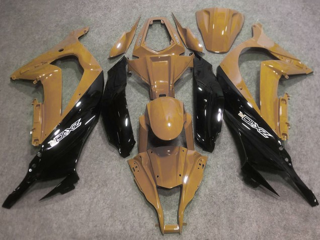 Carenados Moto Kawasaki ZX10R 2016-2020 - Bronceado del Desierto Negro Brillante