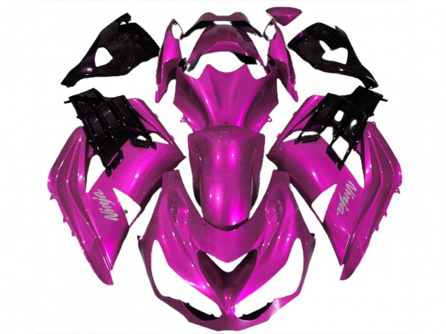 Carenados Moto Kawasaki ZX14R ZZR1400 2012-2024 - Hot Rosa Negro