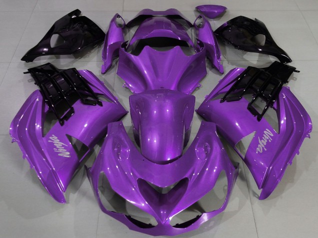 Carenado Moto Kawasaki ZX14R ZZR1400 2012-2024 - Púrpura Negro