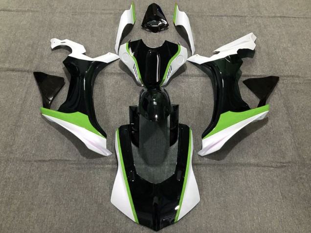Carenados Moto Yamaha R1 2015-2019 - Blanco Verde Negro Brillante