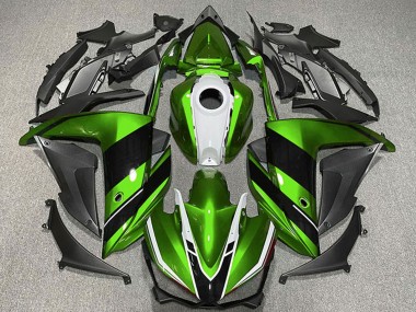 Carenados Moto Yamaha R3 2015-2018 - Verde Blanco Negro Brillante