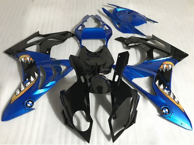 Carenados Moto BMW S1000RR 2017-2018 - Azul Negro Brillante Naranja Tiburón