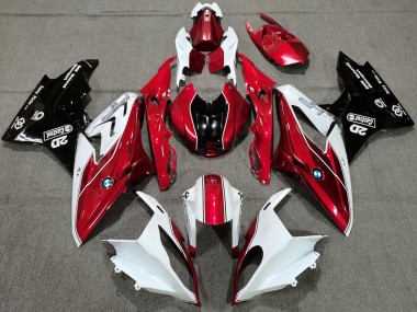 Carenados Moto BMW S1000RR 2017-2018 - Blanco Rojo Negro Brillante