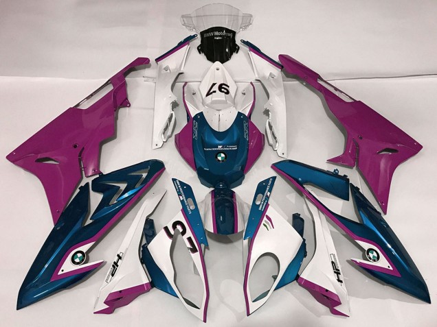 Carenados Moto BMW S1000RR 2009-2014 - Blanco Púrpura Azul