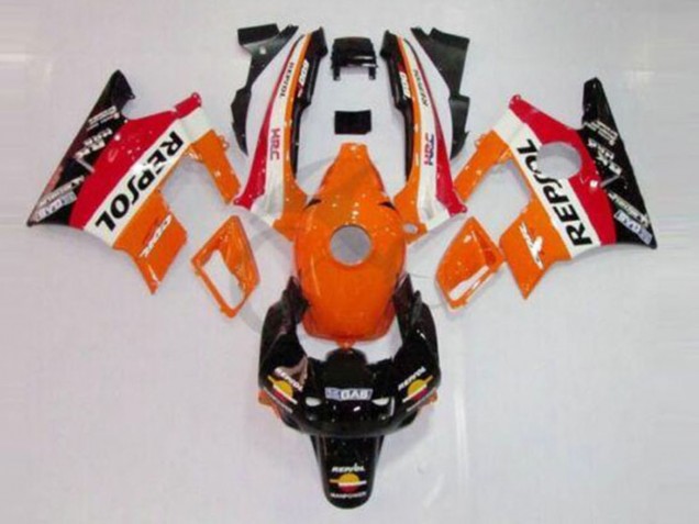Carenados Moto Honda CBR600 F2 1991-1994 - Naranja Blanco Rojo Negro Brillante Repsol