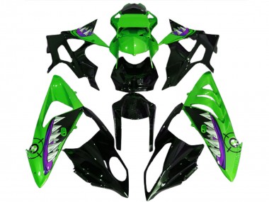 Carenados Moto BMW S1000RR 2017-2018 - Verde Púrpura Negro Brillante Tiburón