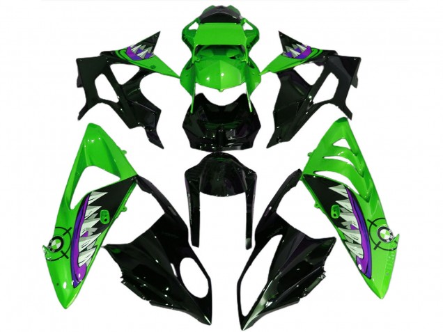 Carenados Moto BMW S1000RR 2017-2018 - Verde Púrpura Negro Brillante Tiburón