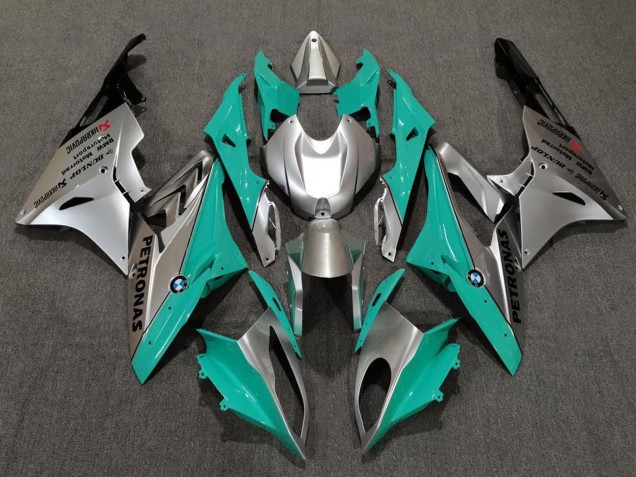 Carenados Moto BMW S1000RR 2009-2014 - Plata Verde Azul Verdoso Negro