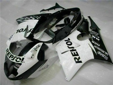Carenados Moto Honda CBR1100XX Blackbird 1996-2007 - Blanco Negro Brillante Repsol