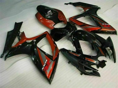 Carenados Moto Suzuki GSXR 600/750 2006-2007 - Negro Brillante Rojo