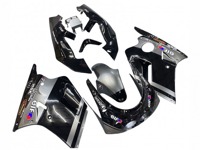 Carenados Moto Kawasaki ZXR250 1989-1990 - Negro Brillante Gris Elf Touch4 Bridgestone