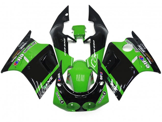 Carenados Moto Kawasaki ZXR250 1989-1990 - Verde Negro Brillante Elf Touch4 Bridgestone