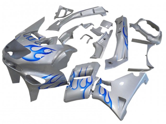 Carenados Moto Kawasaki ZZR400 1993-2007 - Blanco Azul Llama