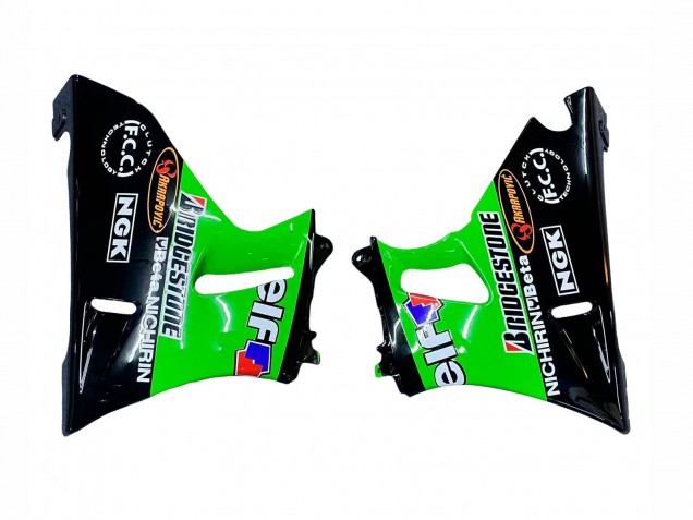 Carenados Moto Kawasaki ZZR600 1998-2003 - Verde Negro Monstruo Elf