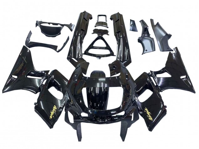 Carenados Moto Kawasaki ZZR600 1998-2003 - Negro Brillante Oro Ninja