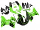 Carenados Moto Kawasaki ZZR600 1998-2003 - Verde Negro Brillante Llama