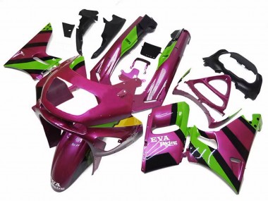 Carenados Moto Kawasaki ZZR600 1998-2003 - Rosa Profundo Verde EVA Racing