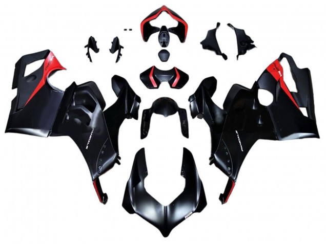 Carenados Moto Ducati Panigale V4 V4S 2020-2021 - Negro Brillante Rojo