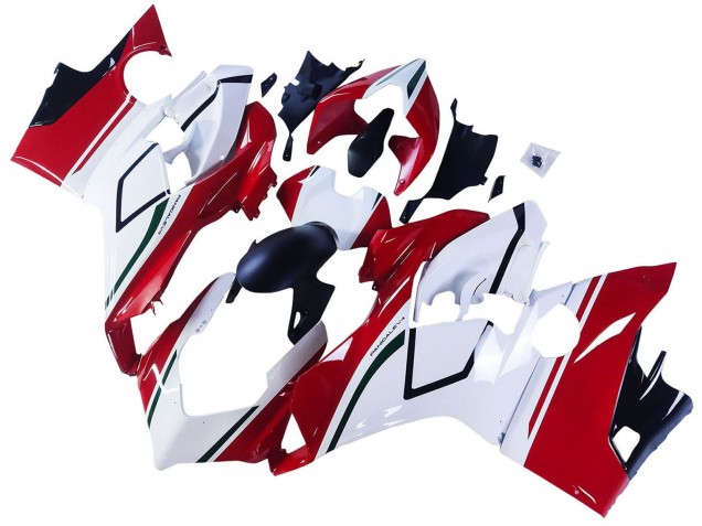 Carenados Moto Ducati Panigale V4 V4S 2018-2019 - Blanco Rojo Verde Negro Brillante