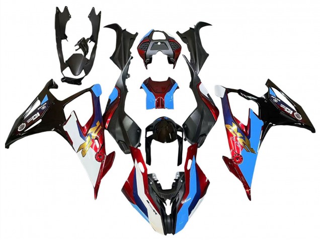 Carenados Moto BMW S1000RR 2019-2022 - Negro Rojo Azul