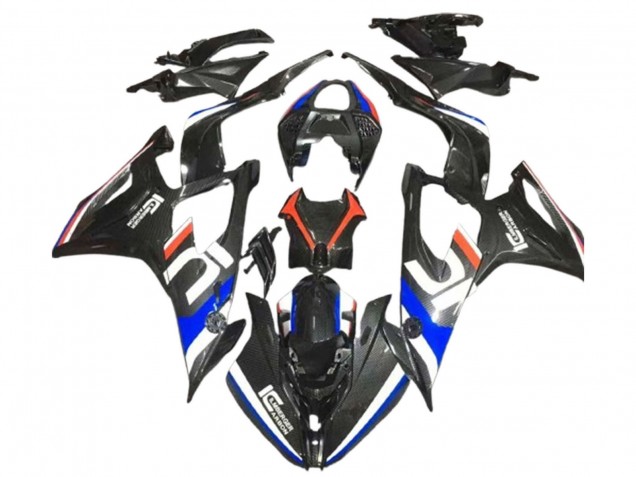 Carenados Moto BMW S1000RR 2019-2022 - Negro Blanco Azul FibraCarbono