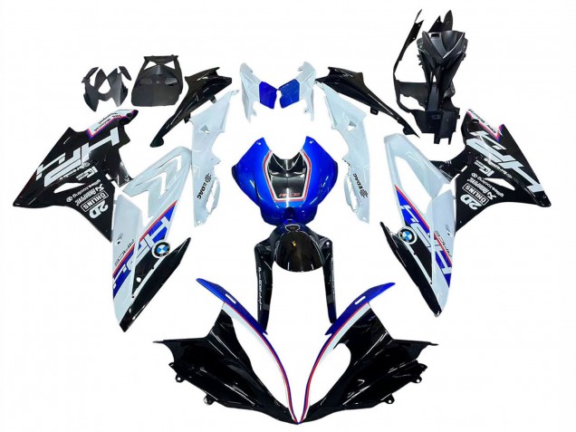Kits Carenado Moto BMW S1000RR 2015-2016 - Blanco Azul Negro Brillante