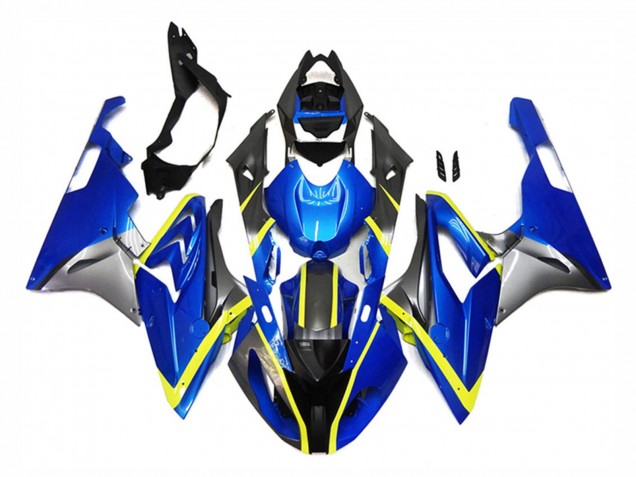 Carenados Moto BMW S1000RR 2015-2016 - Plata Amarillo Azul