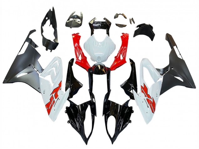Carenados Moto BMW S1000RR 2015-2016 - Rojo Blanco Negro Brillante Negro Mate