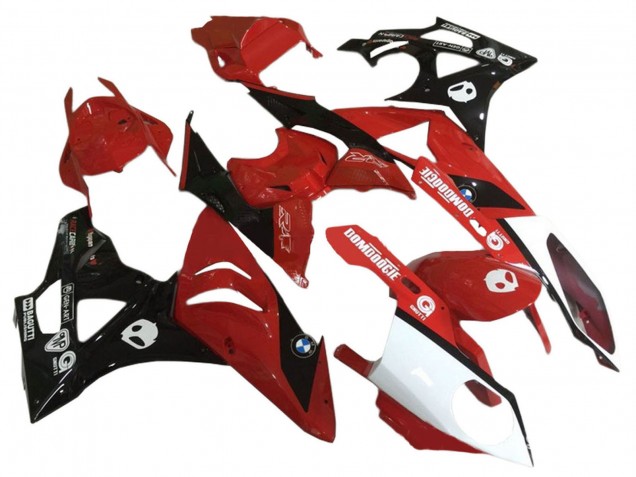 Carenados Moto BMW S1000RR 2009-2014 - Rojo Blanco Negro Brillante