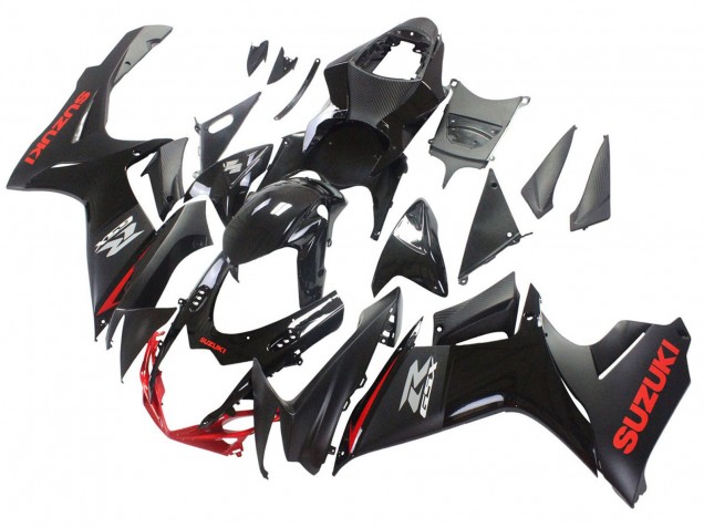 Carenados Moto Suzuki GSXR 600 / GSXR 750 2011-2024 - Negro Gris Rojo Línea