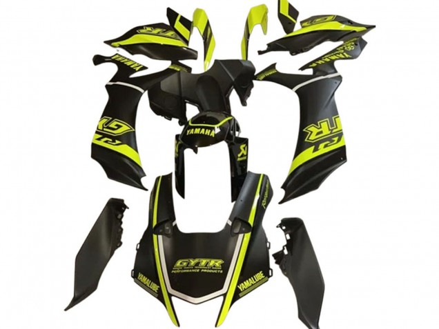 Carenados Moto Yamaha YZF 1000 R1 2020-2025 - Negro Brillante Fluorescent Amarillo