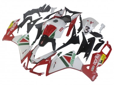 Kits Carenado Moto Aprilia RS4 50 125 2012-2018 - Blanco Rojo Verde Amarillo Alitalia