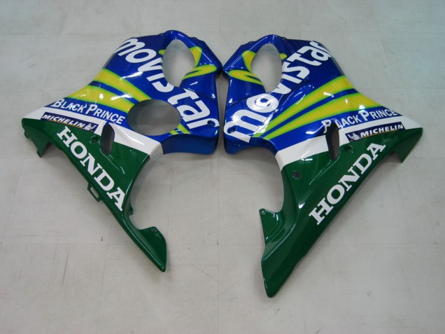 Carenados Moto Honda CBR600 F4i 2004-2007 - Azul Amarillo Verde MoviStar